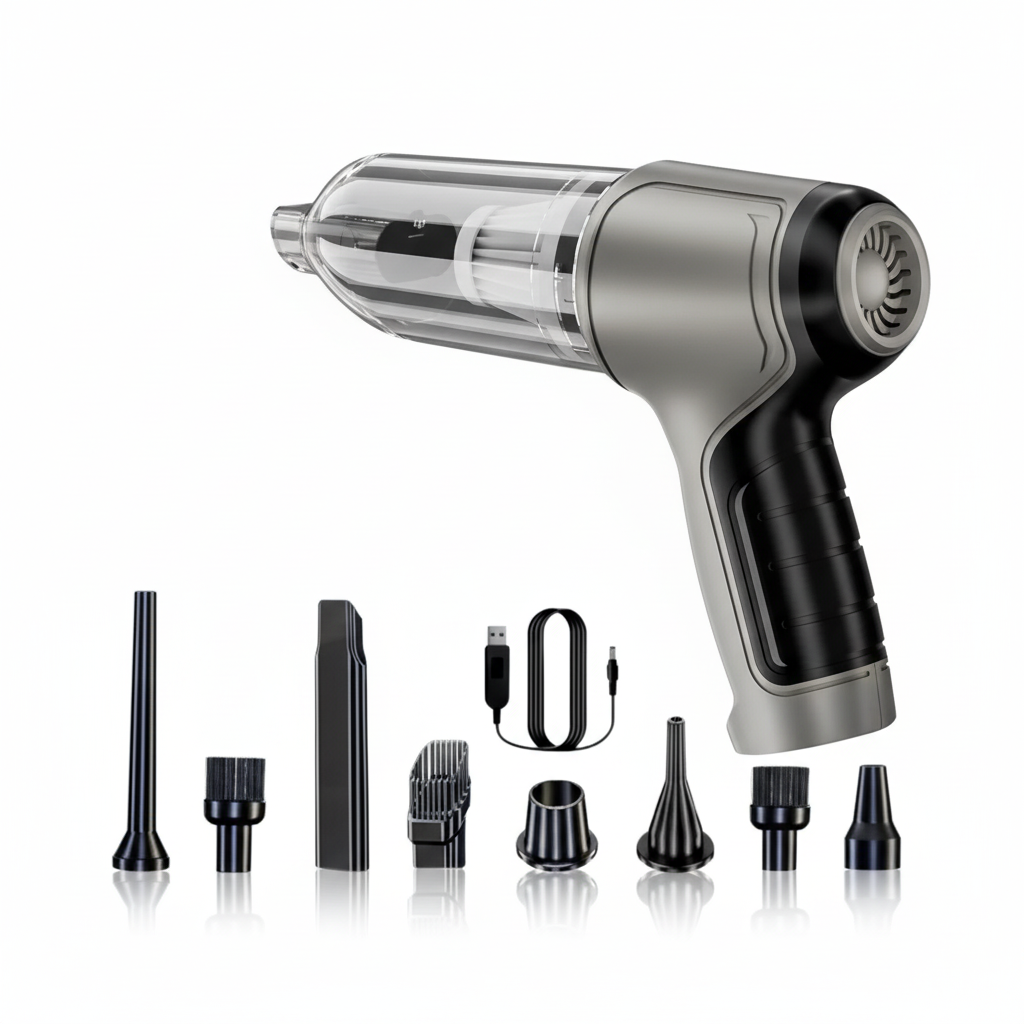 Car vacuum with accessories