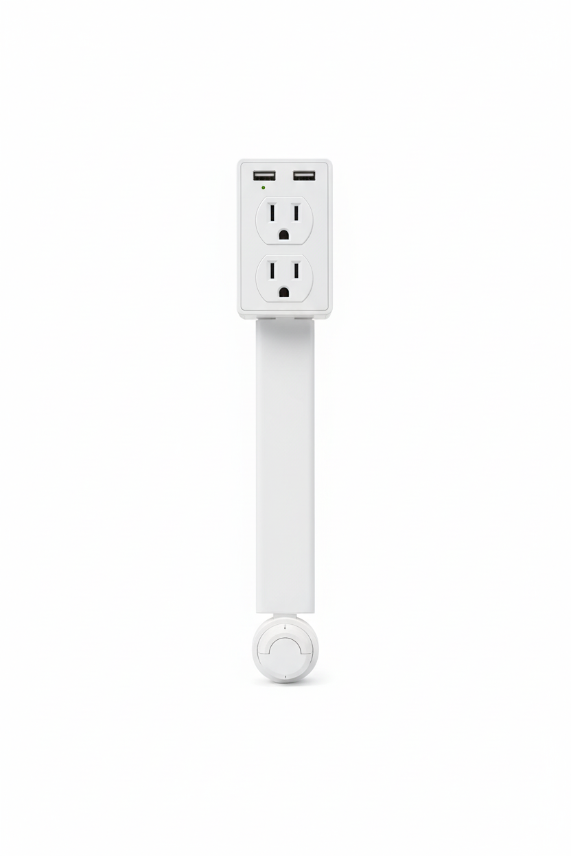 White outlet extender - compact
